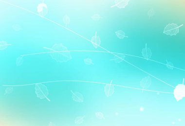 Açık yeşil vektör, ağaçlar ve dallarla soyut bir arkaplan. Çiçeklerle bulanık şekilli yaratıcı çizimler. Ağ ve ambalaj için elle boyanmış tasarım.