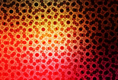 Koyu kırmızı, küreli sarı vektör deseni. Parlak renkli soyut çemberlerin olduğu bir resim. Poster ve web siteleri için tasarım.