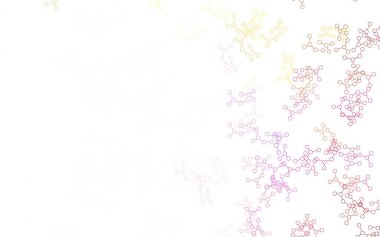 Yapay zeka yapısına sahip hafif çokrenkli vektör şablonu. Yapay zekanın bağlantı ve noktalarıyla soyut illüstrasyon. Poster ve teknoloji sembolü.