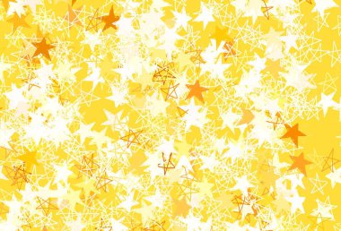 Renkli yıldızlı açık turuncu vektör arkaplanı. Yıldızlı modern geometrik soyut çizim. Astroloji web siteleri için desen.