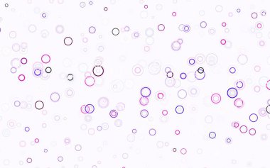 Küreli açık mor vektör deseni. Renkli su damlaları olan modern soyut çizimler. Duvar kağıtlarının dokusu için desen.