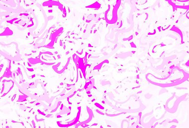 Açık Mor, soyut şekilli pembe vektör dokusu. Renkli rastgele şekillerle modern soyut illüstrasyon. Web siteniz için basit tasarım.