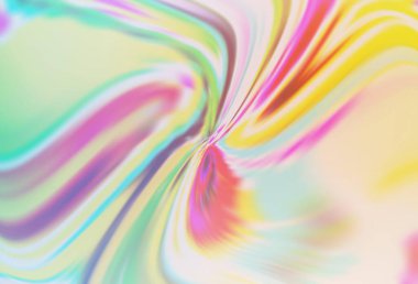 Açık mavi, bükülmüş çizgileri olan sarı vektör deseni. Renkli çizgileri ve şekilleri olan bir örnek. İşiniz için en renkli tasarım..