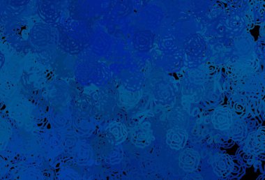 Kaotik şekilli açık mavi vektör şablonu. Soyut gradyan şekilli basit renkli çizimler. Bir cep telefonu için arka plan.