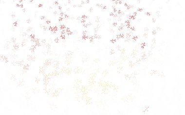 Açık Kırmızı, sarı vektör arkaplan ve yapay zeka verileri. Yapay zeka bağlantılarıyla basit bir şekilde renkli tasarım. Bilim için desen, geleceksel tasarımlar..