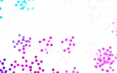 Açık Pembe, yapay zeka yapısına sahip mavi vektör şablonu. Yapay zekanın bağlantı ve noktalarıyla soyut illüstrasyon. Siber yeniliklerin tasviri için tasarım.