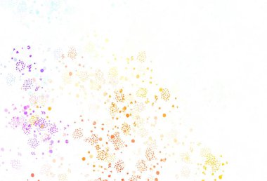 Açık mavi, Memphis şekilli sarı vektör arkaplan. Renkli rastgele şekillerle modern soyut illüstrasyon. Web siteniz için basit tasarım.