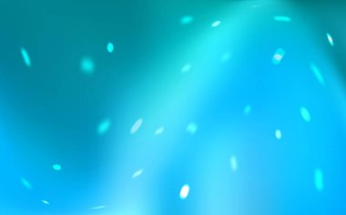 Parlak kar taneleriyle açık mavi vektör düzeni. Buz kristalleri ile soyut resimleme. Bu kalıp yeni yıl broşürleri için kullanılabilir.