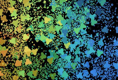 Koyu mavi, kaotik şekilli sarı vektör şablonu. Soyut gradyan şekilli basit renkli çizimler. Web siteniz için basit tasarım.