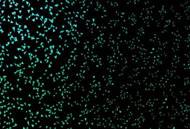 Koyu yeşil vektör dokusu üçgen biçiminde. Üçgen şekilli ışıltılı soyut çizimler. İniş sayfası için modern şablon.