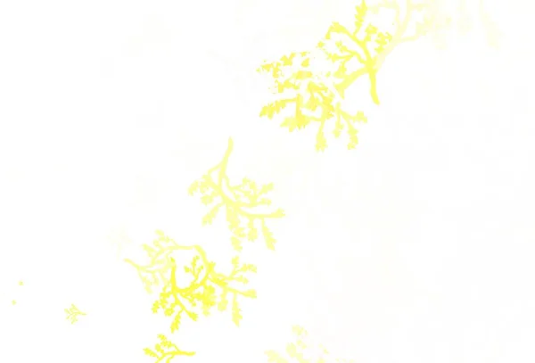 Textura Garabato Vectorial Amarillo Claro Con Ramas Ilustración Abstracta Moderna — Vector de stock