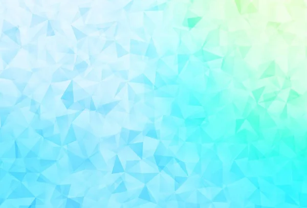 Azul Claro Verde Vector Triángulo Textura Del Mosaico Ilustración Abstracta — Vector de stock