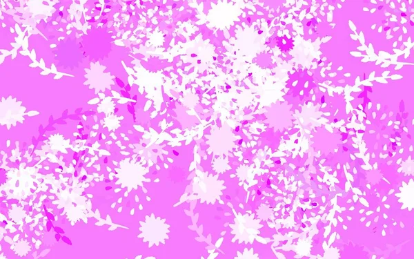 Luz Purple Vector Fondo Elegante Con Flores Rosas Ilustración Colorida — Vector de stock