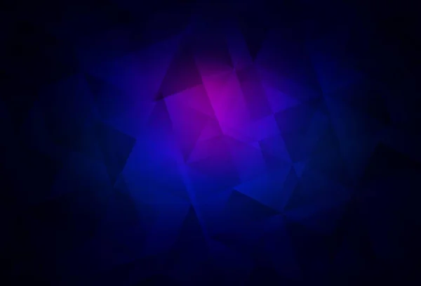 Темно Розовый Синий Векторный Многоугольный Узор Современная Абстрактная Иллюстрация Треугольниками — стоковый вектор
