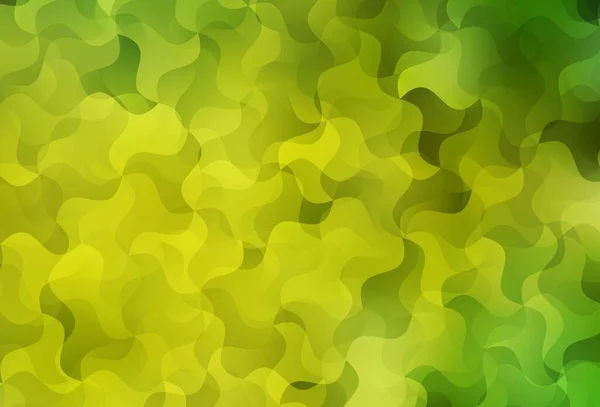 Verde Claro Padrão Triângulos Gradiente Vetorial Amarelo Ilustração Poligonal Brilhante — Vetor de Stock