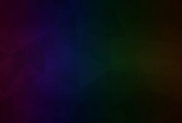 Σκούρο Πολύχρωμο Διανυσματικό Αφηρημένο Ψηφιδωτό Φόντο Σύγχρονη Αφηρημένη Απεικόνιση Τρίγωνα — Διανυσματικό Αρχείο