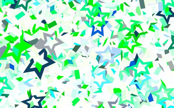 Lysegrønn Gul Vektorbakgrunn Med Fargede Stjerner Moderne Geometrisk Abstrakt Illustrasjon – stockvektor