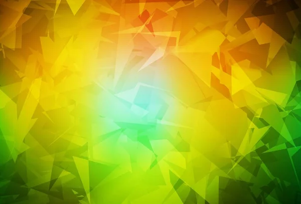 ダークグリーン 抽象的な多角形を持つ黄色のベクトル背景 抽象的なグラデーションのシンプルなカラフルなイラスト あなたのビジネスに最適なスマートデザイン — ストックベクタ