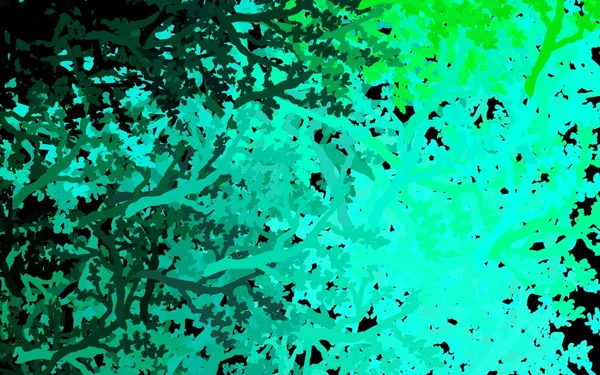 Темно Зеленый Вектор Деревьями Ветвями Творческая Иллюстрация Абстрактном Стиле Деревьями — стоковый вектор
