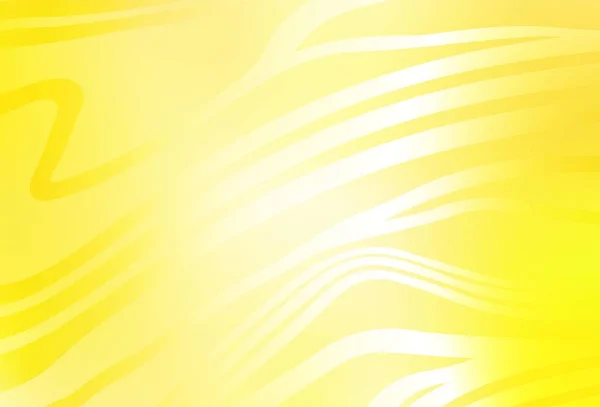 Světle Žlutá Vektorová Šablona Zakřivenými Čarami Barevný Gradient Ilustrace Jednoduchém — Stockový vektor
