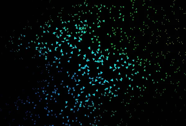 Σκούρο Μπλε Πράσινη Διανυσματική Υφή Τριγωνικό Στυλ Glitter Αφηρημένη Εικόνα — Διανυσματικό Αρχείο