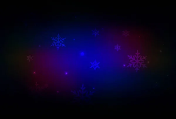 Dunkelblaue Rote Vektorkulisse Urlaubsstil Bunte Illustration Mit Weihnachtlichen Symbolen Und — Stockvektor
