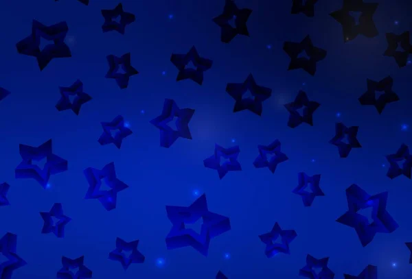 Padrão Vetorial Azul Escuro Com Estrelas Natal Estrelas Fundo Abstrato —  Vetores de Stock