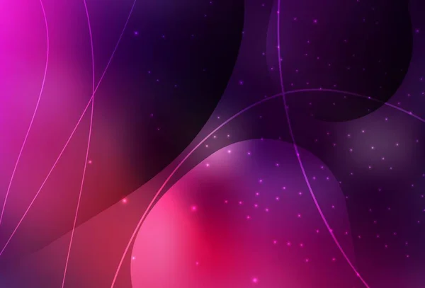 Dark Pink Vecteur Illustration Avec Des Cercles Colorés Des Lignes — Image vectorielle