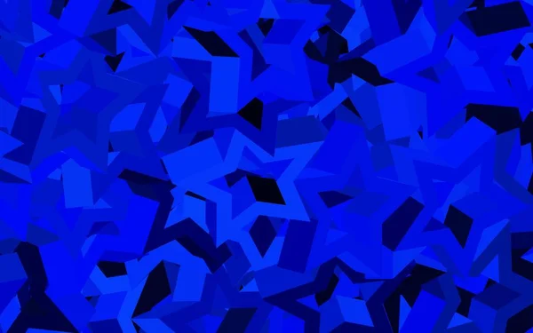 Sötét Kék Vektor Minta Sokszögletű Stílusban Dekoratív Design Absztrakt Stílusban — Stock Vector