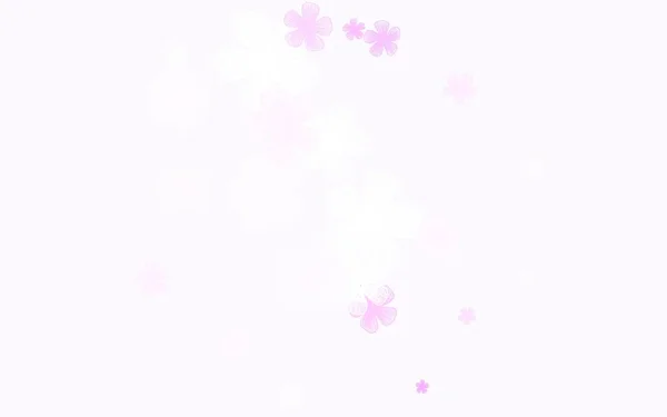 淡紫色矢量雅致的墙纸与花朵 用五彩缤纷的抽象涂鸦花说明 横幅的纹理图案 — 图库矢量图片