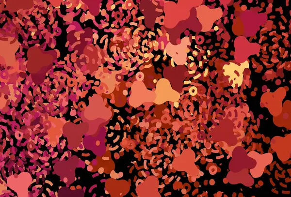Rouge Foncé Texture Vectorielle Jaune Avec Des Formes Abstraites Illustration — Image vectorielle