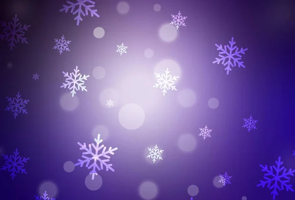 Fond Vectoriel Violet Foncé Dans Style Noël Illustration Colorée Avec — Image vectorielle