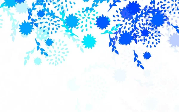 Luz Azul Vector Elegante Fondo Pantalla Con Flores Flores Con — Vector de stock