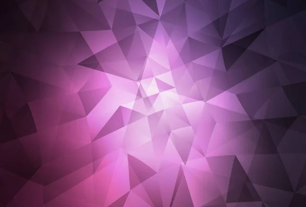 Dark Pink Векторный Многоугольник Абстрактной Компоновки Яркая Красочная Иллюстрация Треугольниками — стоковый вектор