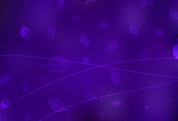 Dark Purple Patrón Natural Vector Con Árboles Ramas Flores Con — Vector de stock