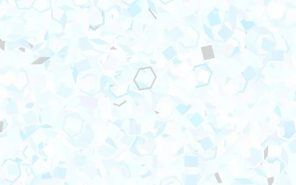 Modèle Vectoriel Bleu Clair Style Hexagonal Fond Flou Avec Hexagones — Image vectorielle