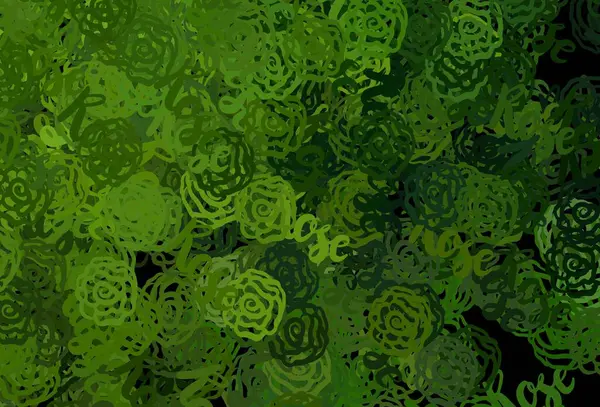 Fond Vectoriel Vert Foncé Avec Des Formes Abstraites Formes Chaotiques — Image vectorielle