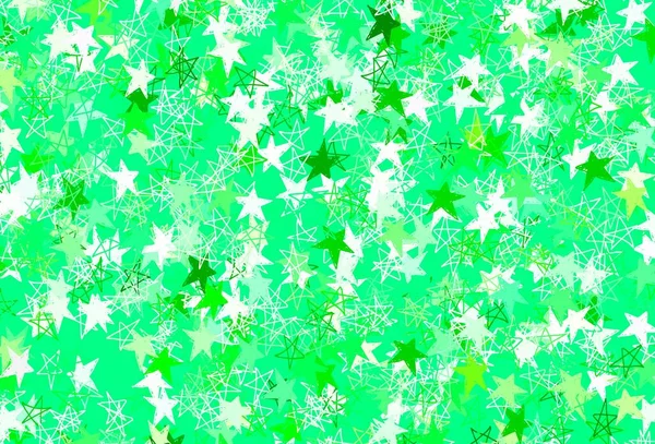 Світло Зелений Векторний Фон Кольоровими Зірками Сучасна Геометрична Абстрактна Ілюстрація — стоковий вектор
