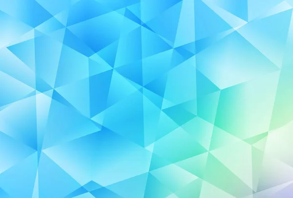 Modèle Polygonal Abstrait Vectoriel Bleu Clair Vert Illustration Colorée Brillante — Image vectorielle