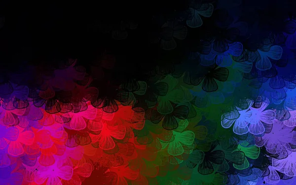 Diseño Abstracto Vectorial Multicolor Oscuro Con Árboles Ramas Ilustración Abstracta — Vector de stock