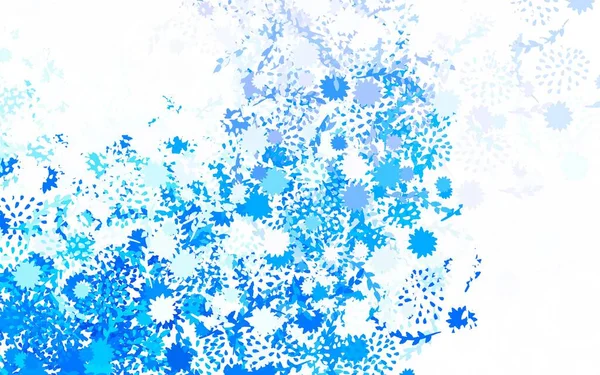Luz Azul Patrón Abstracto Vector Con Flores Rosas Ilustración Creativa — Vector de stock