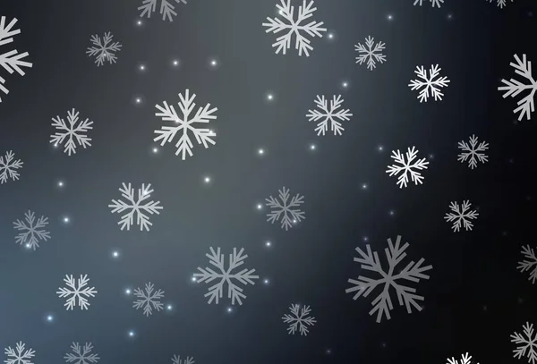 Светло Серая Векторная Компоновка Яркими Снежинками Звездами Блестящая Красочная Иллюстрация — стоковый вектор