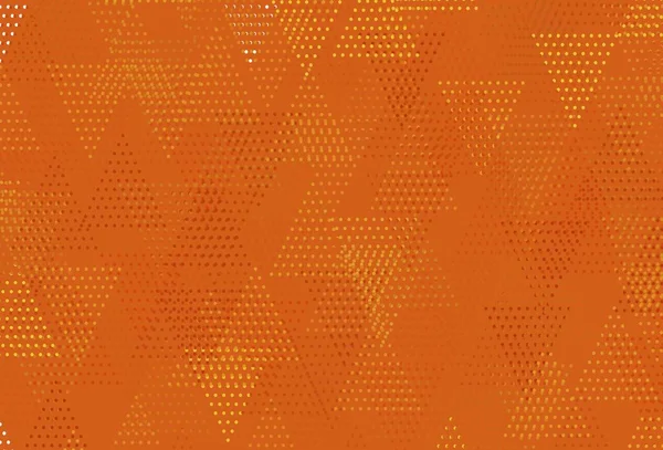 Светло Оранжевая Векторная Текстура Треугольным Стилем Кругами Декоративный Дизайн Абстрактном — стоковый вектор