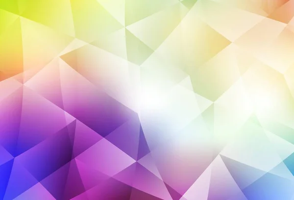 Luz Vetor Multicolor Brilhando Fundo Triangular Ilustração Colorida Brilhante Com — Vetor de Stock