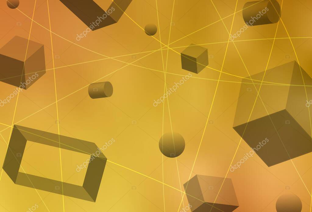 Patrón vectorial naranja claro con cubos 3D, cilindros, esferas, rectángulos. diseño en estilo abstracto con figuras geométricas. Fondos de pantalla para un teléfono celular. 2023 Patrón vectorial naranja claro con cubos 3D, cilindros, esferas, rectángulos. diseño en estilo abstracto con figuras geométricas. Fondos de pantalla para un teléfono celular. 2023