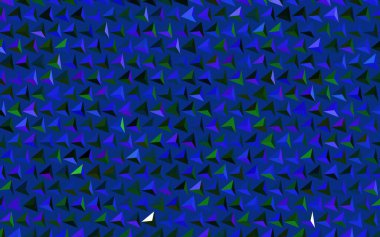 Karanlık çokrenkli vektör düzeni, çizgiler, üçgenler. Renkli üçgenlerin olduğu bir resim. Web siteniz için basit tasarım.