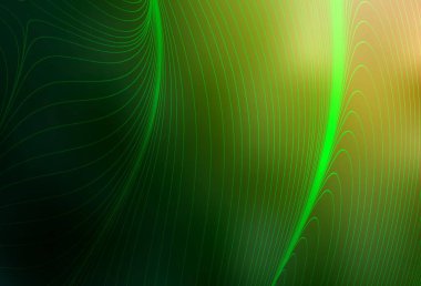 Koyu yeşil, eğri çizgileri olan kırmızı vektör düzeni. Eğimli çizgileri olan zarif parlak bir illüstrasyon. İşiniz için en iyi tasarım.