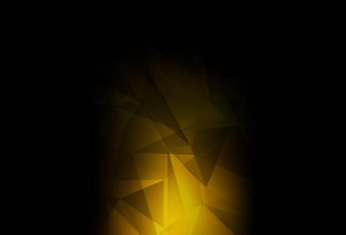 Koyu sarı vektör çokgen çizimi. Çokgen şekilli bir örnek. Broşürünüz için yepyeni bir tasarım..