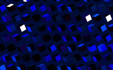 Koyu pembe, mavi vektör arka planı çokgen biçiminde. Soyut arkaplanda dikdörtgenler ve renkli gradyanlar. İniş sayfası için modern şablon.