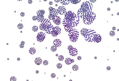 Açık Mor, rastgele şekilli pembe vektör deseni. Rastgele şekillerle soyut tarzda dekoratif tasarım. Web siteniz için basit tasarım.